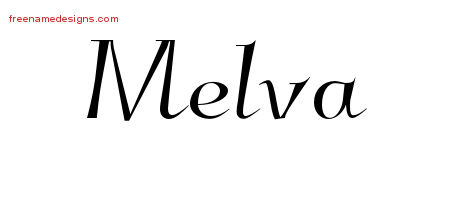 Melva Elegant Name Tattoo Designs