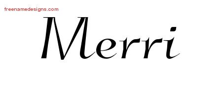 Merri Elegant Name Tattoo Designs