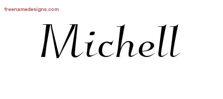 Michell Elegant Name Tattoo Designs