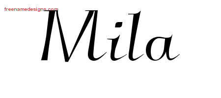 Mila Elegant Name Tattoo Designs