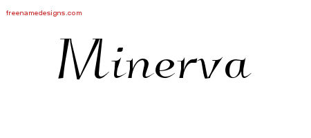 Minerva Elegant Name Tattoo Designs