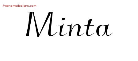 Minta Elegant Name Tattoo Designs