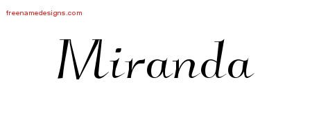 Miranda Elegant Name Tattoo Designs