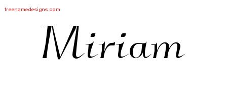 Miriam Elegant Name Tattoo Designs