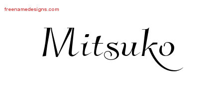 Mitsuko Elegant Name Tattoo Designs