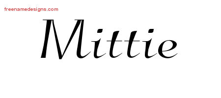 Mittie Elegant Name Tattoo Designs