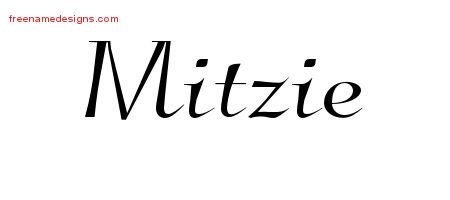 Mitzie Elegant Name Tattoo Designs