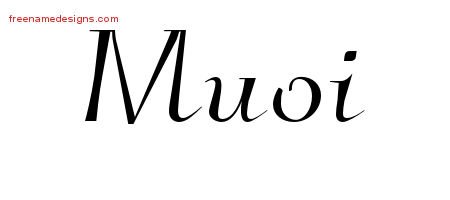 Muoi Elegant Name Tattoo Designs