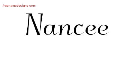 Nancee Elegant Name Tattoo Designs