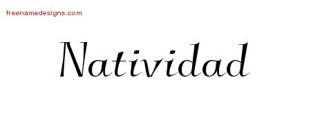 Natividad Elegant Name Tattoo Designs