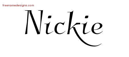 Nickie Elegant Name Tattoo Designs