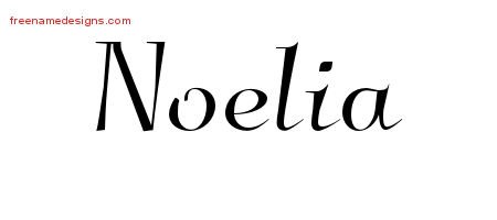 Noelia Elegant Name Tattoo Designs