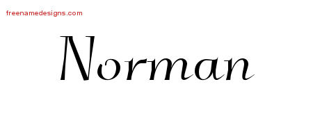Norman Elegant Name Tattoo Designs