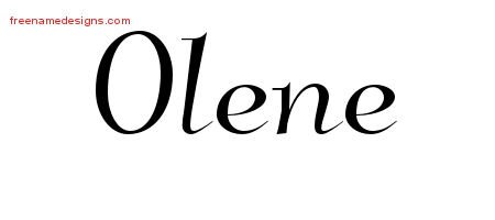 Olene Elegant Name Tattoo Designs