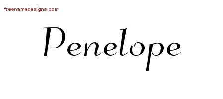 Penelope Elegant Name Tattoo Designs