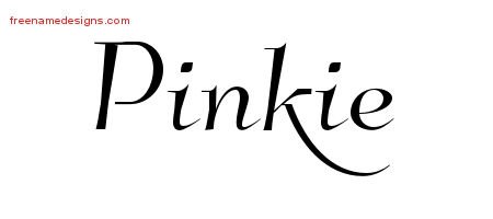 Pinkie Elegant Name Tattoo Designs