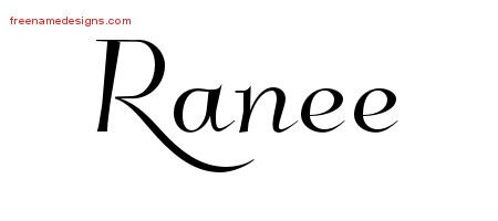 Ranee Elegant Name Tattoo Designs