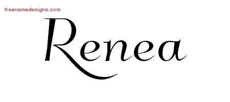 Renea Elegant Name Tattoo Designs