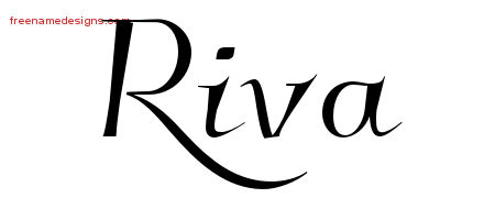 Riva Elegant Name Tattoo Designs
