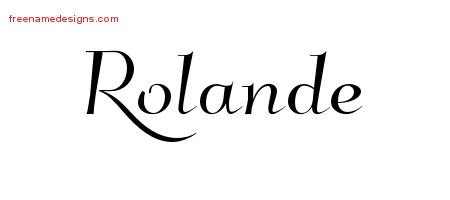 Rolande Elegant Name Tattoo Designs