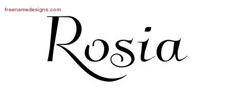 Rosia Elegant Name Tattoo Designs