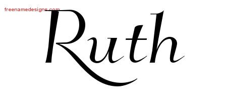 Ruth Elegant Name Tattoo Designs