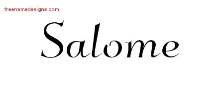 Salome Elegant Name Tattoo Designs