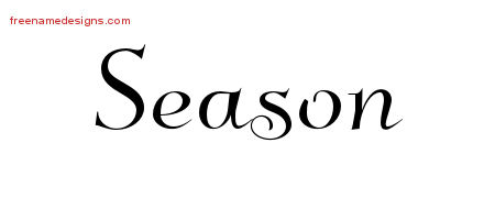 Season Elegant Name Tattoo Designs