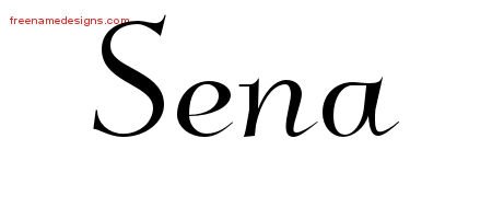 Sena Elegant Name Tattoo Designs