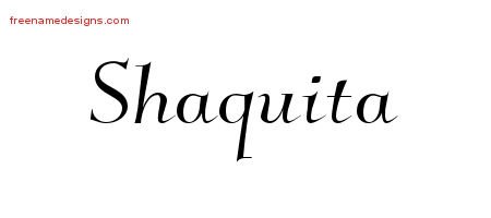 Shaquita Elegant Name Tattoo Designs