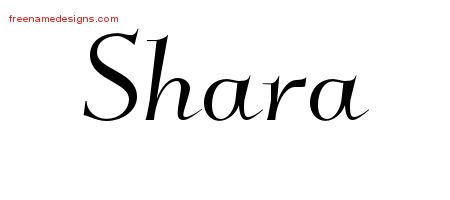Shara Elegant Name Tattoo Designs