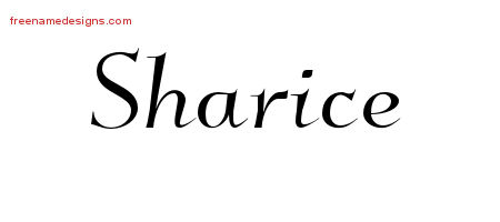 Sharice Elegant Name Tattoo Designs