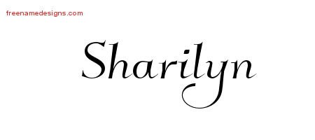 Sharilyn Elegant Name Tattoo Designs