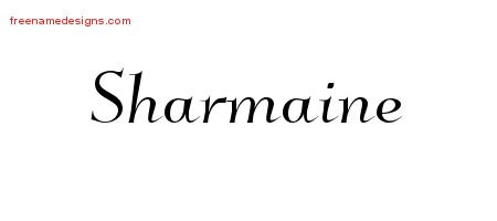 Sharmaine Elegant Name Tattoo Designs