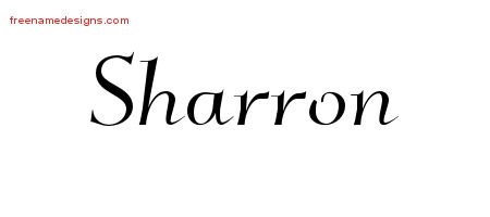 Sharron Elegant Name Tattoo Designs