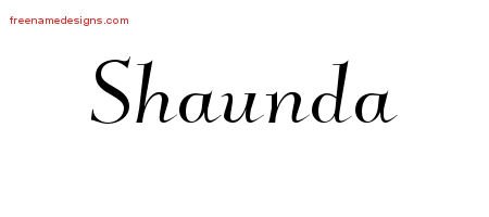 Shaunda Elegant Name Tattoo Designs