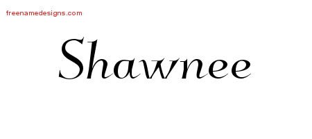 Shawnee Elegant Name Tattoo Designs