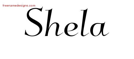 Shela Elegant Name Tattoo Designs