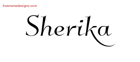 Sherika Elegant Name Tattoo Designs