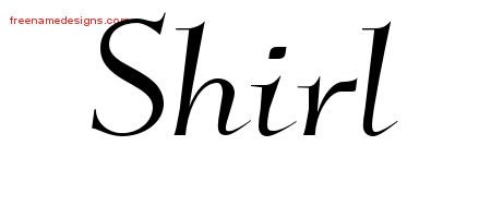 Shirl Elegant Name Tattoo Designs