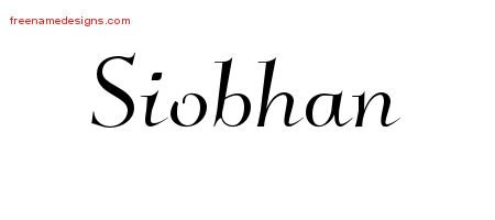Siobhan Elegant Name Tattoo Designs