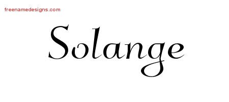Solange Elegant Name Tattoo Designs