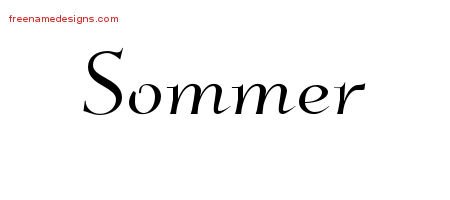 Sommer Elegant Name Tattoo Designs