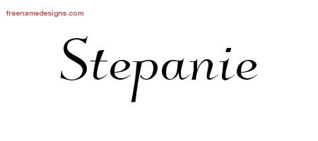 Stepanie Elegant Name Tattoo Designs