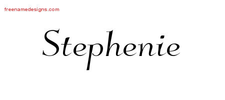 Stephenie Elegant Name Tattoo Designs