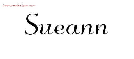 Sueann Elegant Name Tattoo Designs
