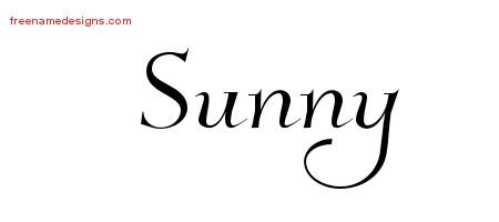 Sunny Elegant Name Tattoo Designs