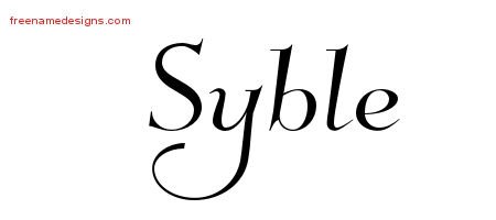 Syble Elegant Name Tattoo Designs