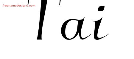 Tai Elegant Name Tattoo Designs