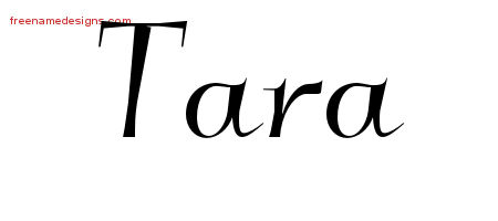 Tara Elegant Name Tattoo Designs